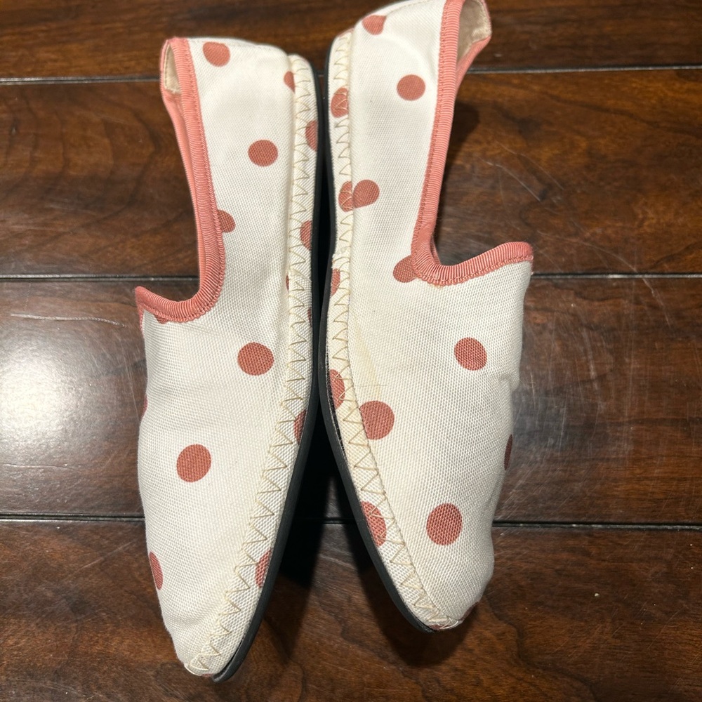 J. Crew White and Pink Polka Dot Flats - Picture 7 of 7